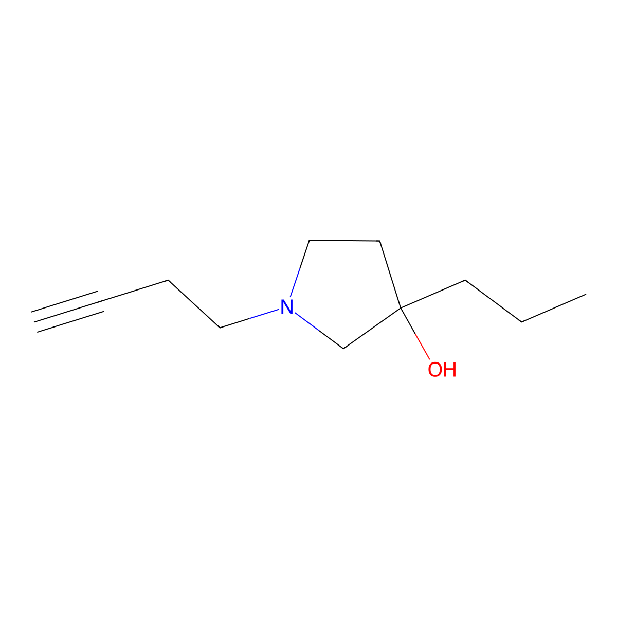 1-(But-3-yn-1-yl)-3-propylpyrrolidin-3-ol molecular structure, CAS 2303752-03-4