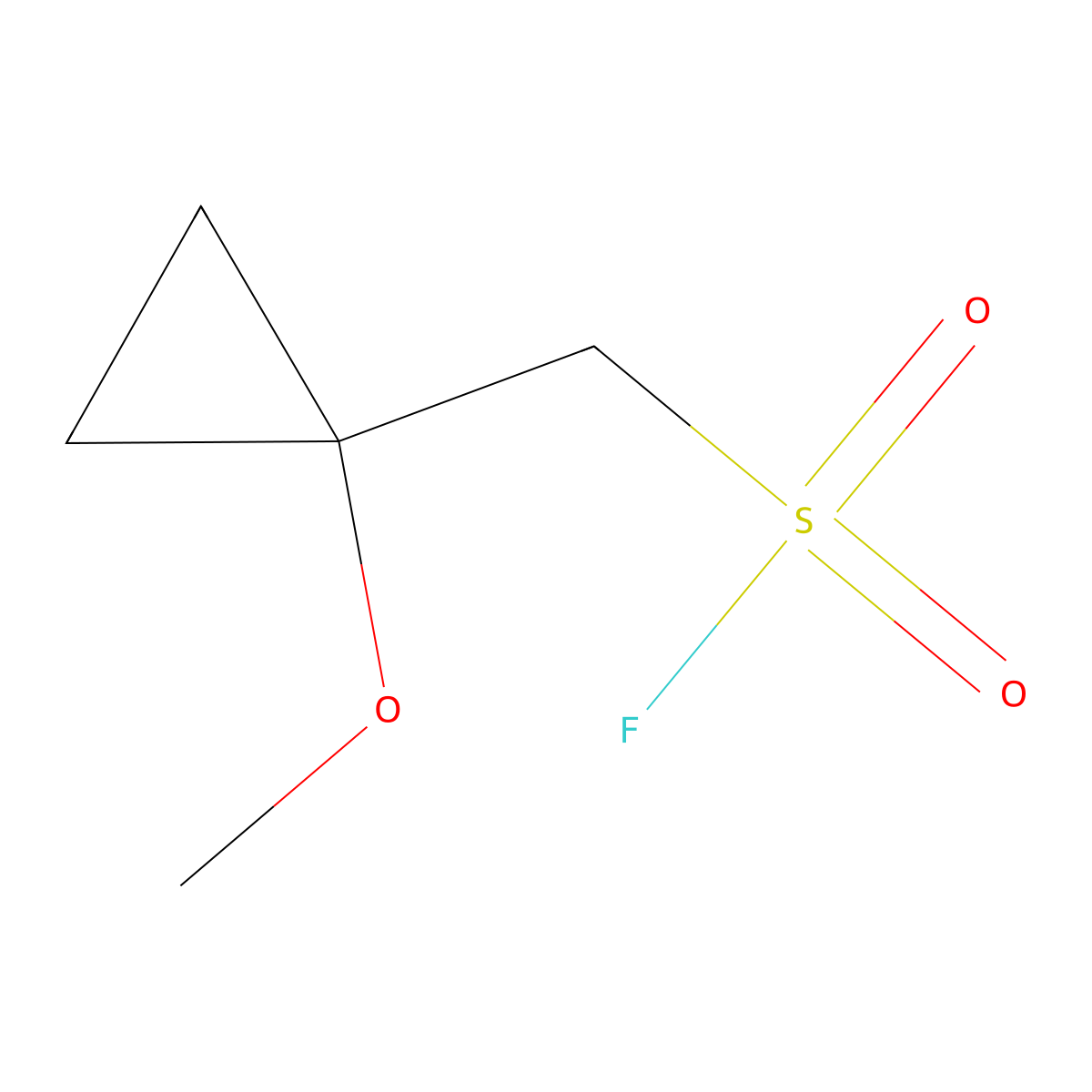 (1-Methoxycyclopropyl)methanesulfonyl fluoride molecular structure, CAS 2303753-50-4