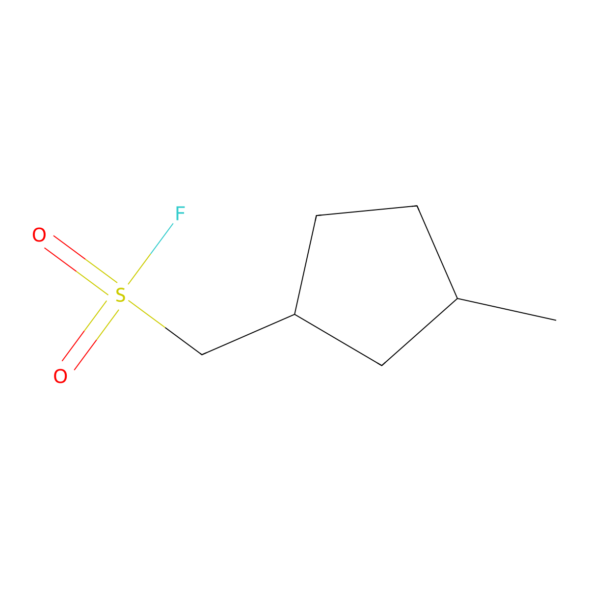 (3-Methylcyclopentyl)methanesulfonyl fluoride molecular structure, CAS 2303760-52-1