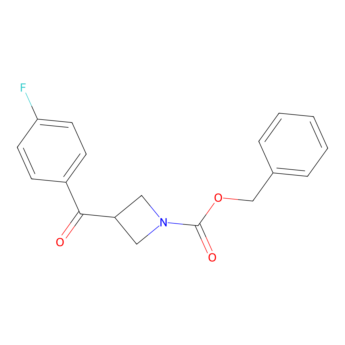 Benzyl 3-(4-fluorobenzoyl)azetidine-1-carboxylate molecular structure, CAS 2303790-87-4