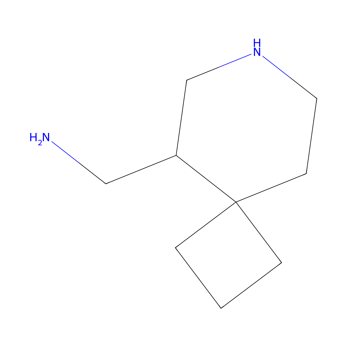 {7-Azaspiro[3.5]nonan-5-yl}methanamine molecular structure, CAS 2303798-44-7
