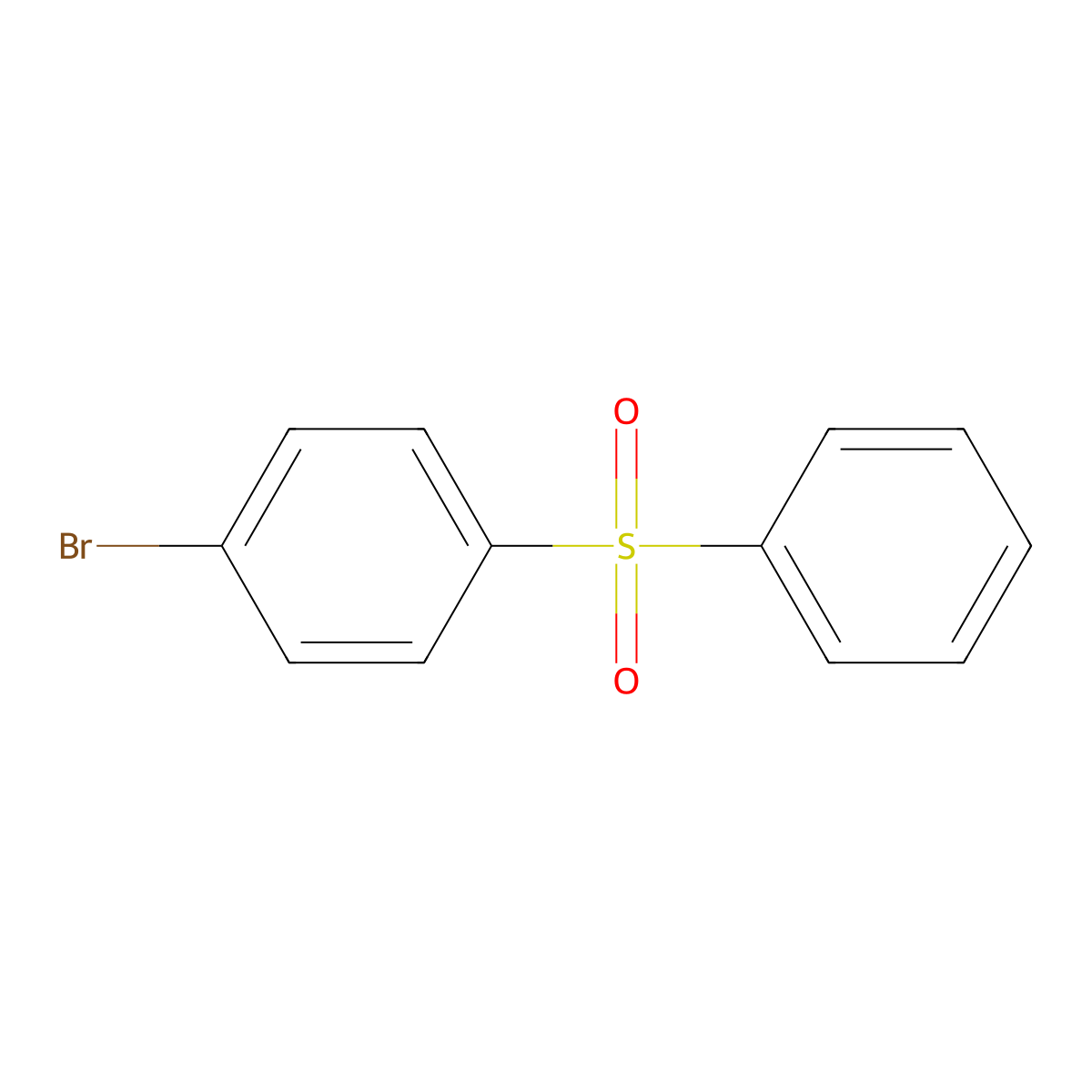 1-Bromo-4-(phenylsulfonyl)benzene molecular structure, CAS 23038-36-0