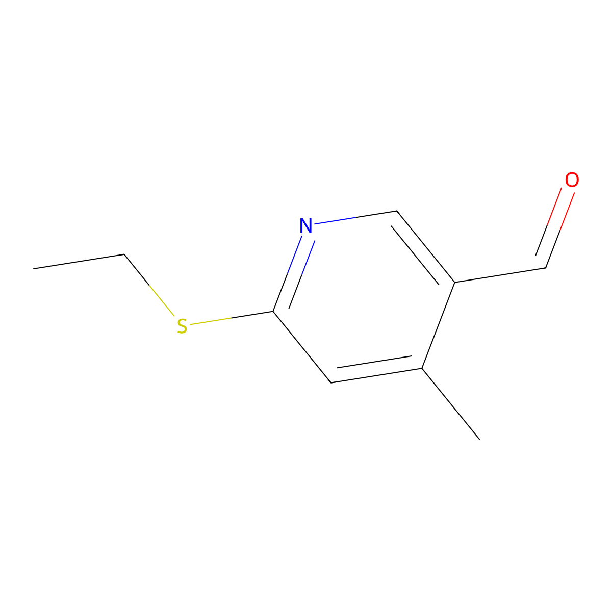 6-(Ethylthio)-4-methylnicotinaldehyde molecular structure, CAS 2303830-86-4