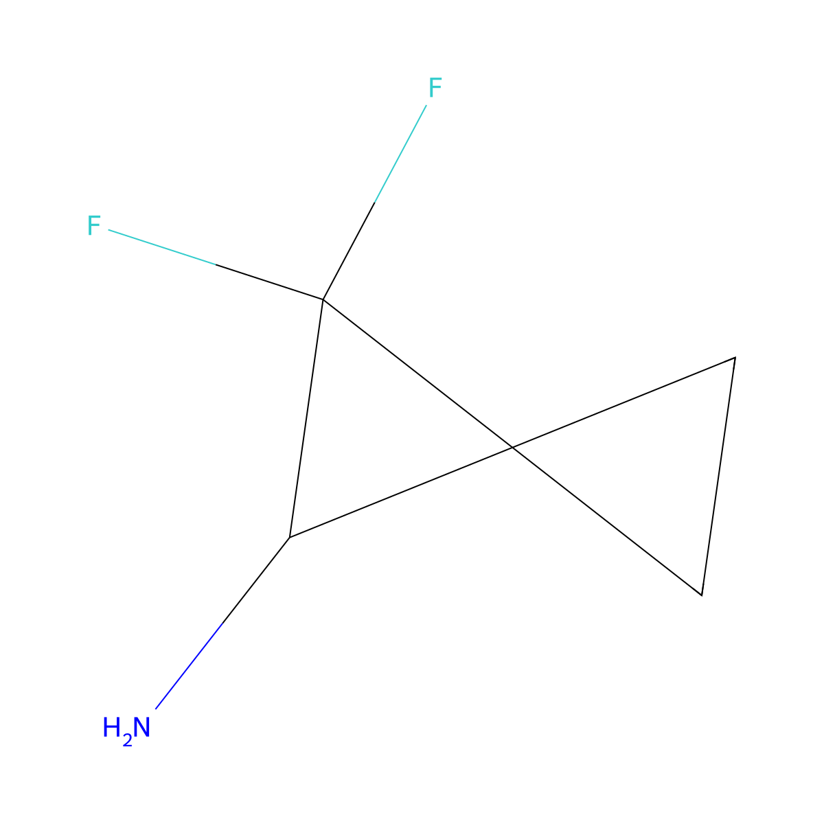 2,2-Difluorospiro[2.2]pentan-1-amine molecular structure, CAS 2303831-32-3