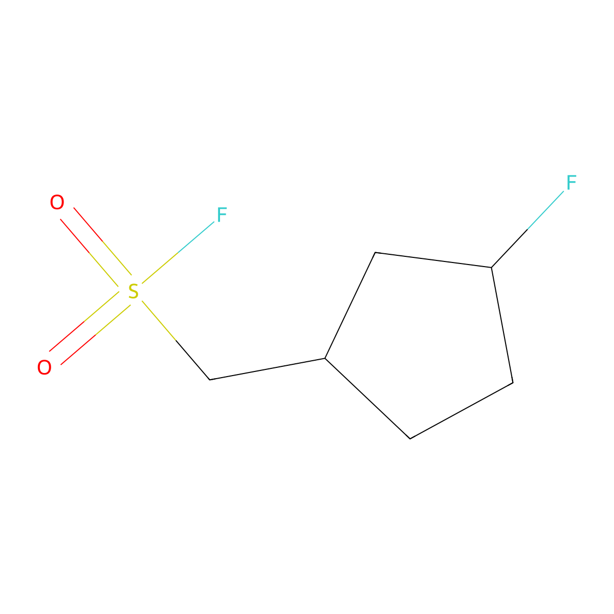 (3-Fluorocyclopentyl)methanesulfonyl fluoride molecular structure, CAS 2303843-30-1