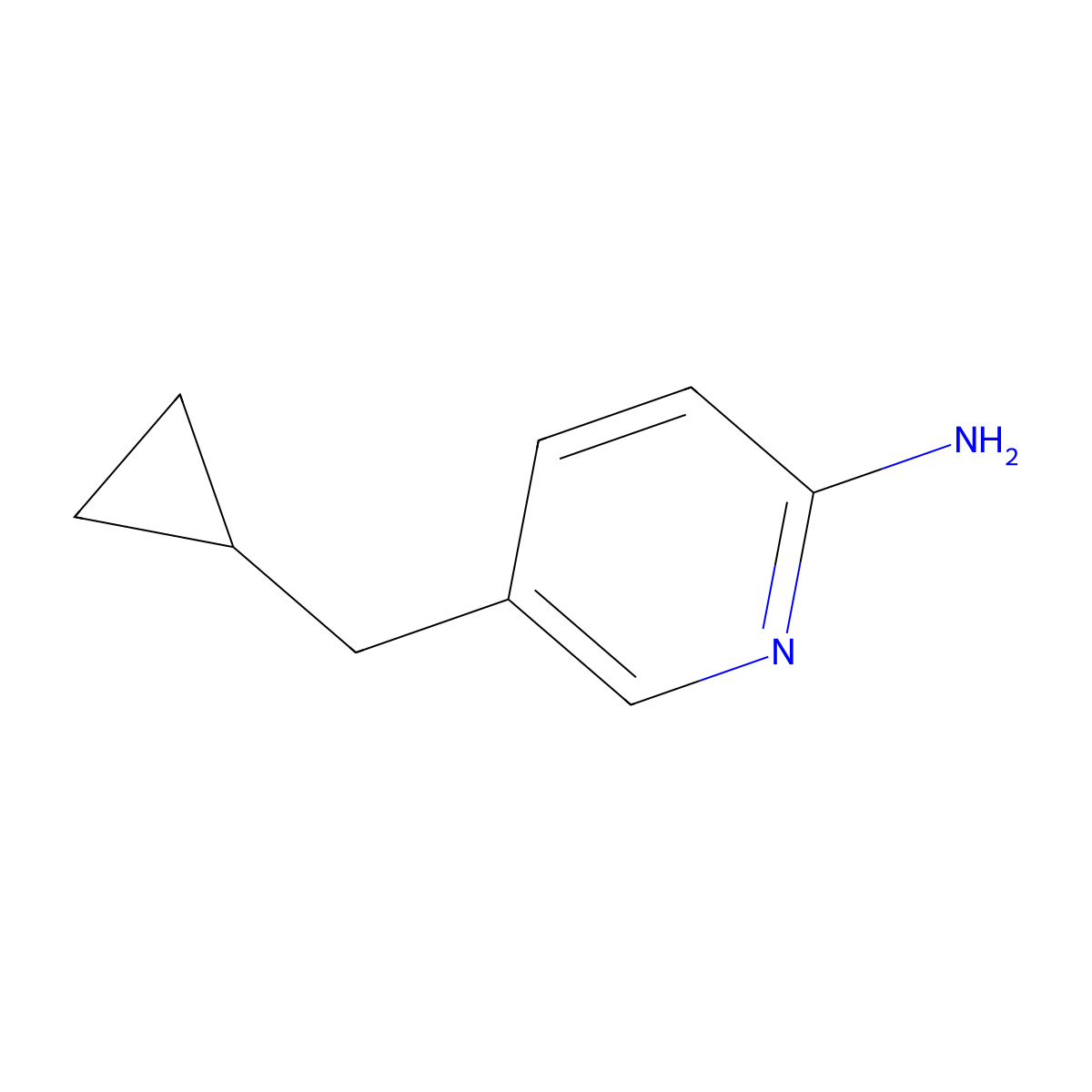 5-(Cyclopropylmethyl)pyridin-2-amine molecular structure, CAS 2303855-43-6