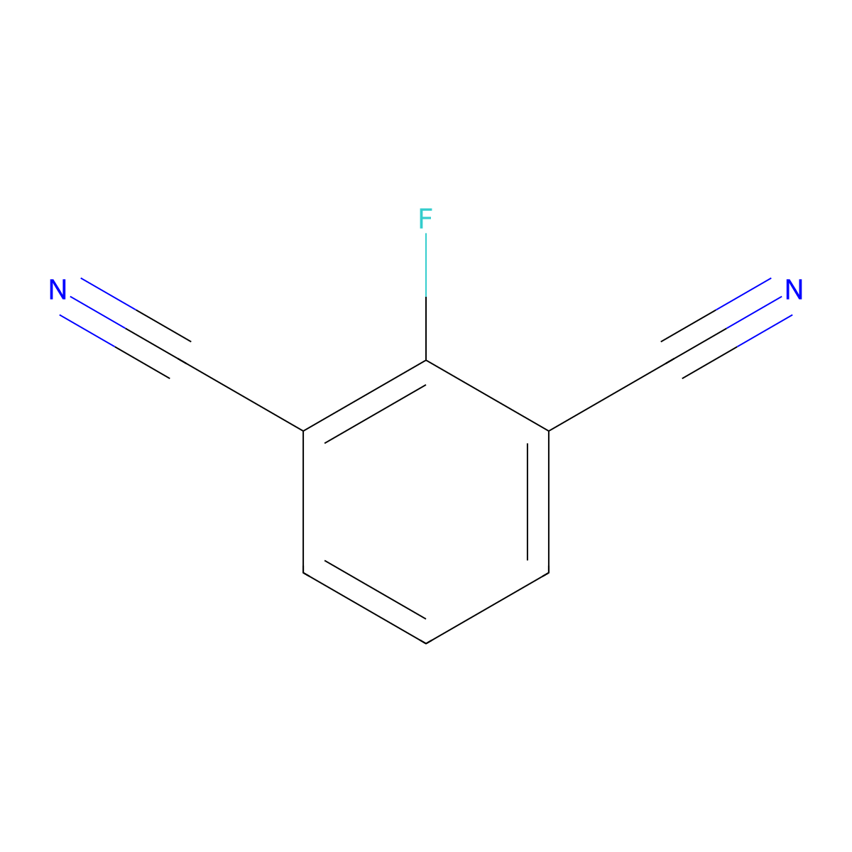 2-Fluoroisophthalonitrile molecular structure, CAS 23039-06-7