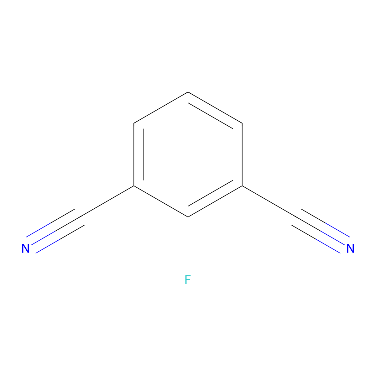 2-Fluoroisophthalonitrile molecular structure, CAS 23039-06-7