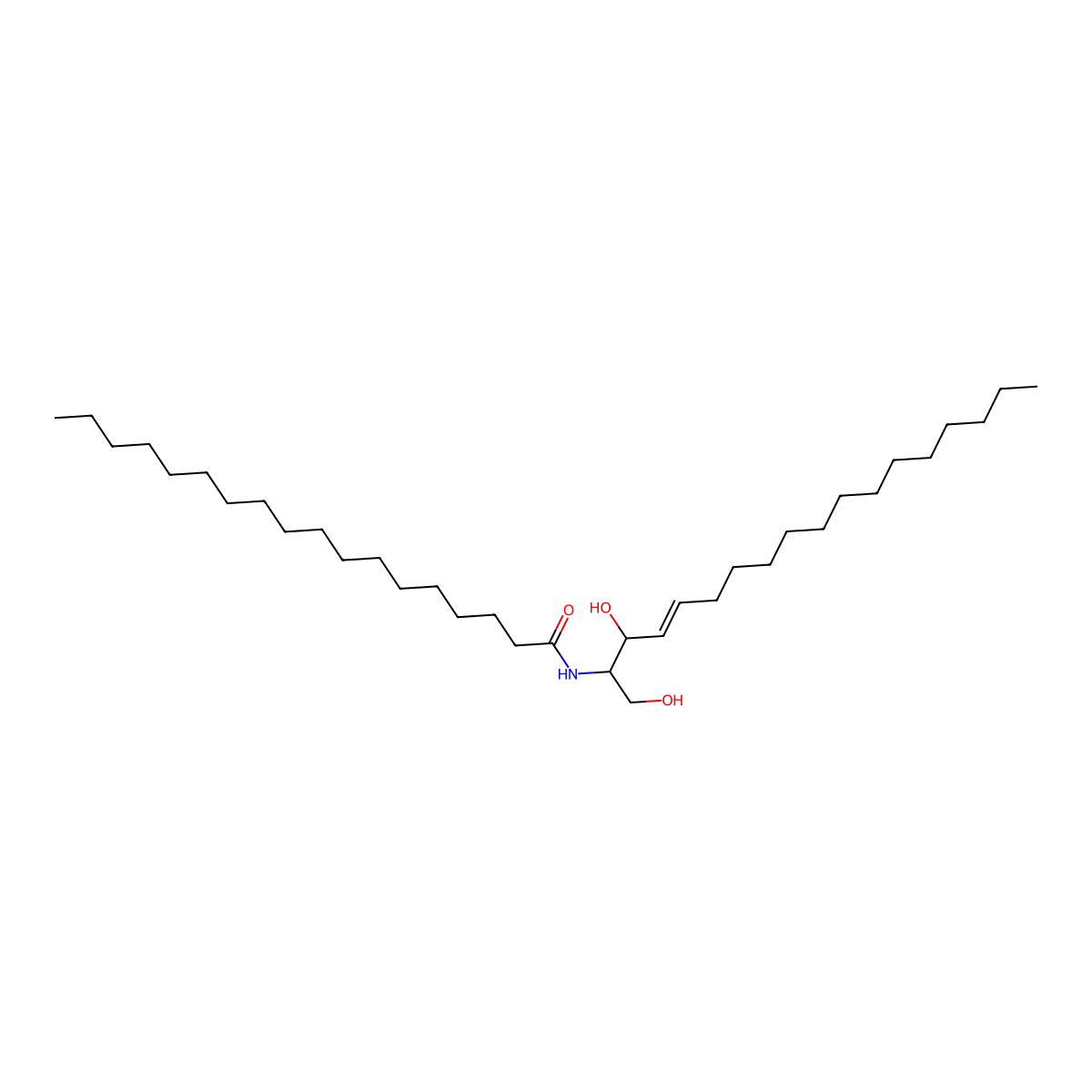 C18-Ceramide molecular structure, CAS 2304-81-6