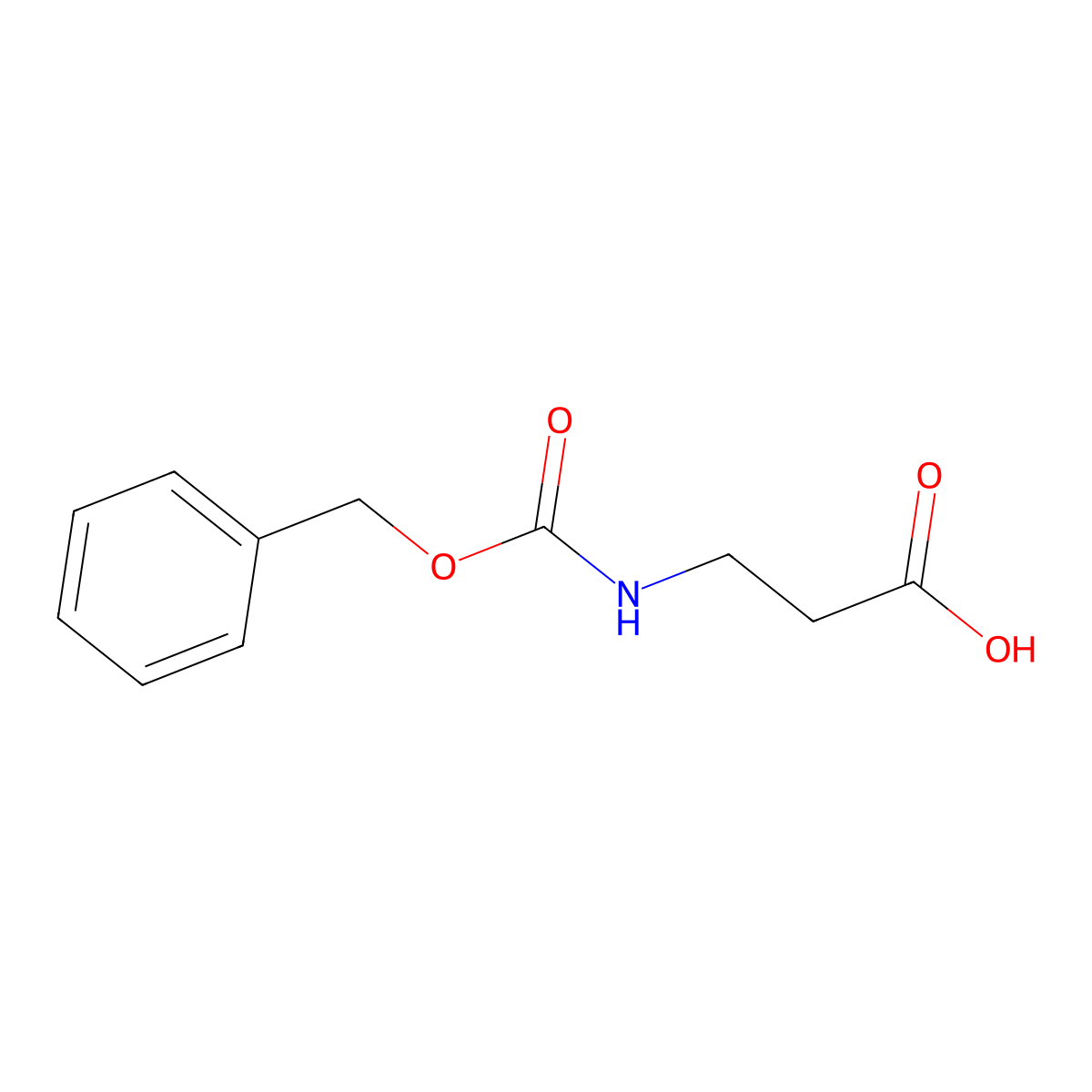 N-Benzyloxycarbonyl-beta-alanine molecular structure, CAS 2304-94-1