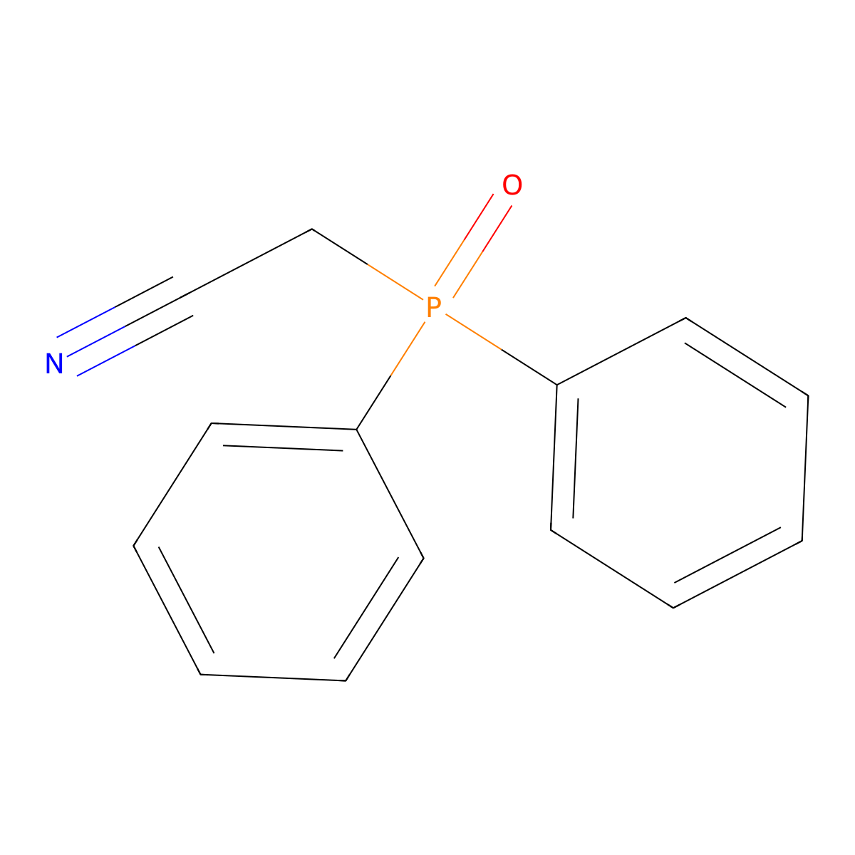 (Diphenyl-phosphinoyl)-acetonitrile molecular structure, CAS 23040-22-4