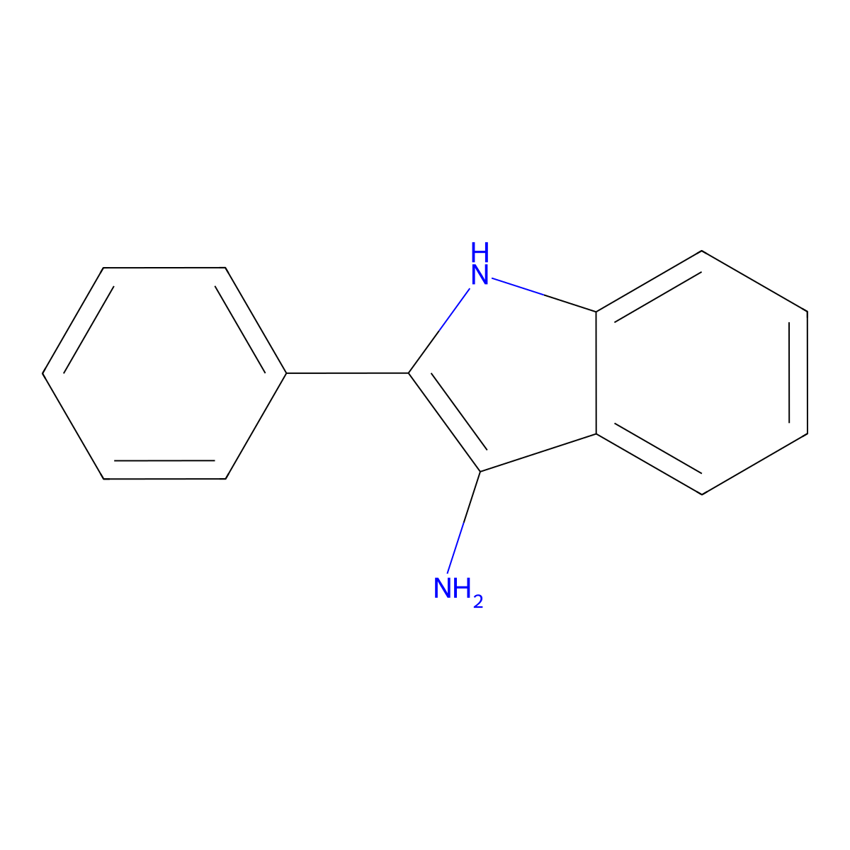 2-phenyl-1H-indol-3-amine molecular structure, CAS 23041-45-4