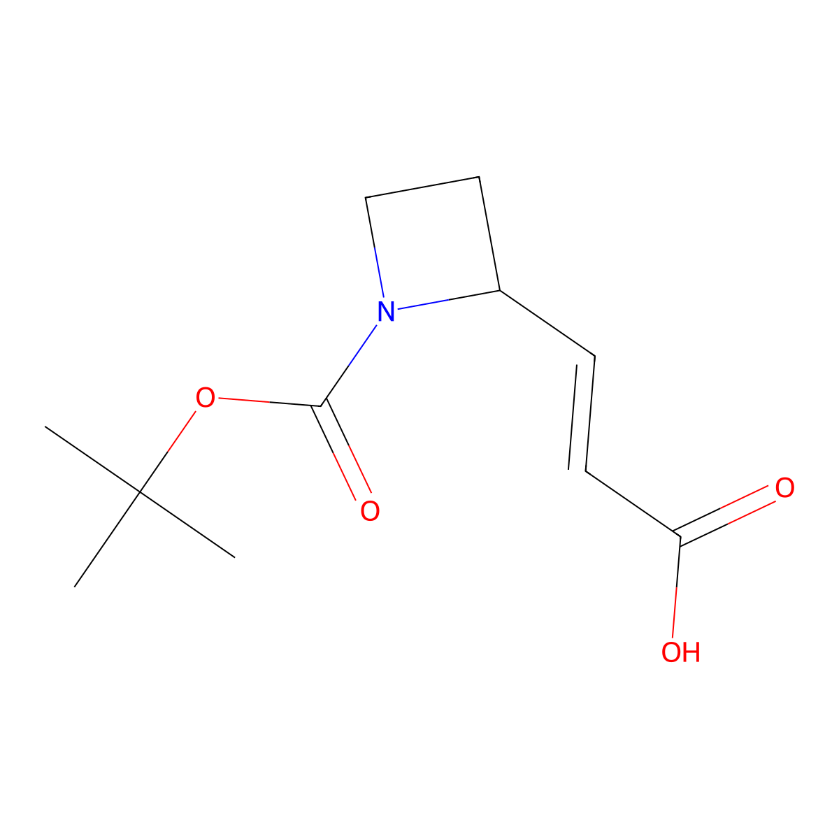 (2E)-3-(1-((tert-butoxy)carbonyl)azetidin-2-yl)prop-2-enoic acid molecular structure, CAS 2304122-41-4
