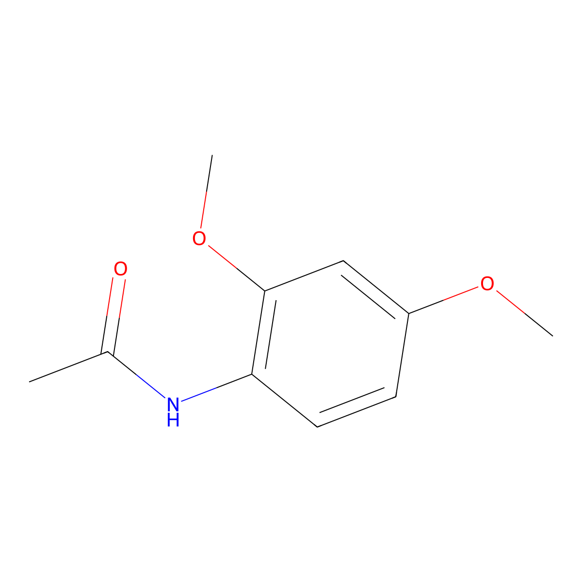 Acetamide, N-(2,4-dimethoxyphenyl)- molecular structure, CAS 23042-75-3