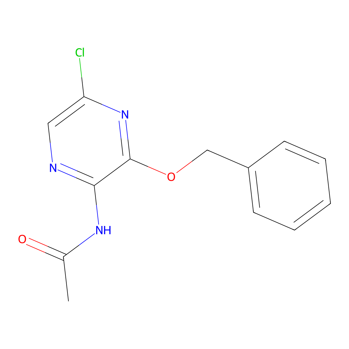 N-(3-Benzyloxy-5-chloro-pyrazin-2-yl)-acetamide molecular structure, CAS 2304366-52-5