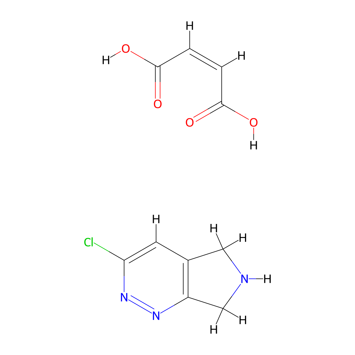 3-Chloro-6,7-dihydro-5H-pyrrolo[3,4-c]pyridazine maleate molecular structure, CAS 2304369-27-3