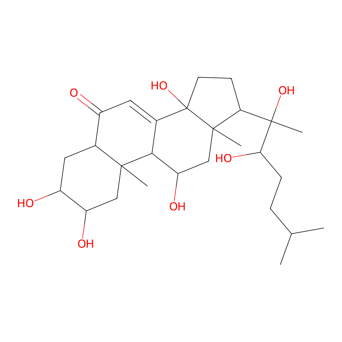 Ajugasterone C molecular structure, CAS 23044-80-6