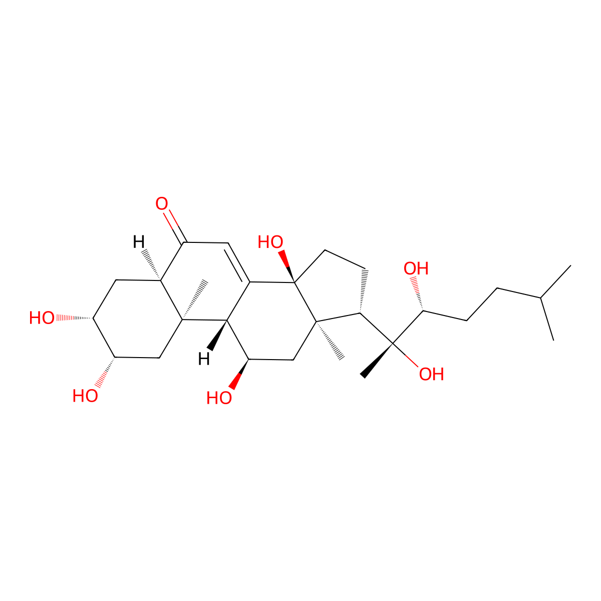 Ajugasterone C molecular structure, CAS 23044-80-6