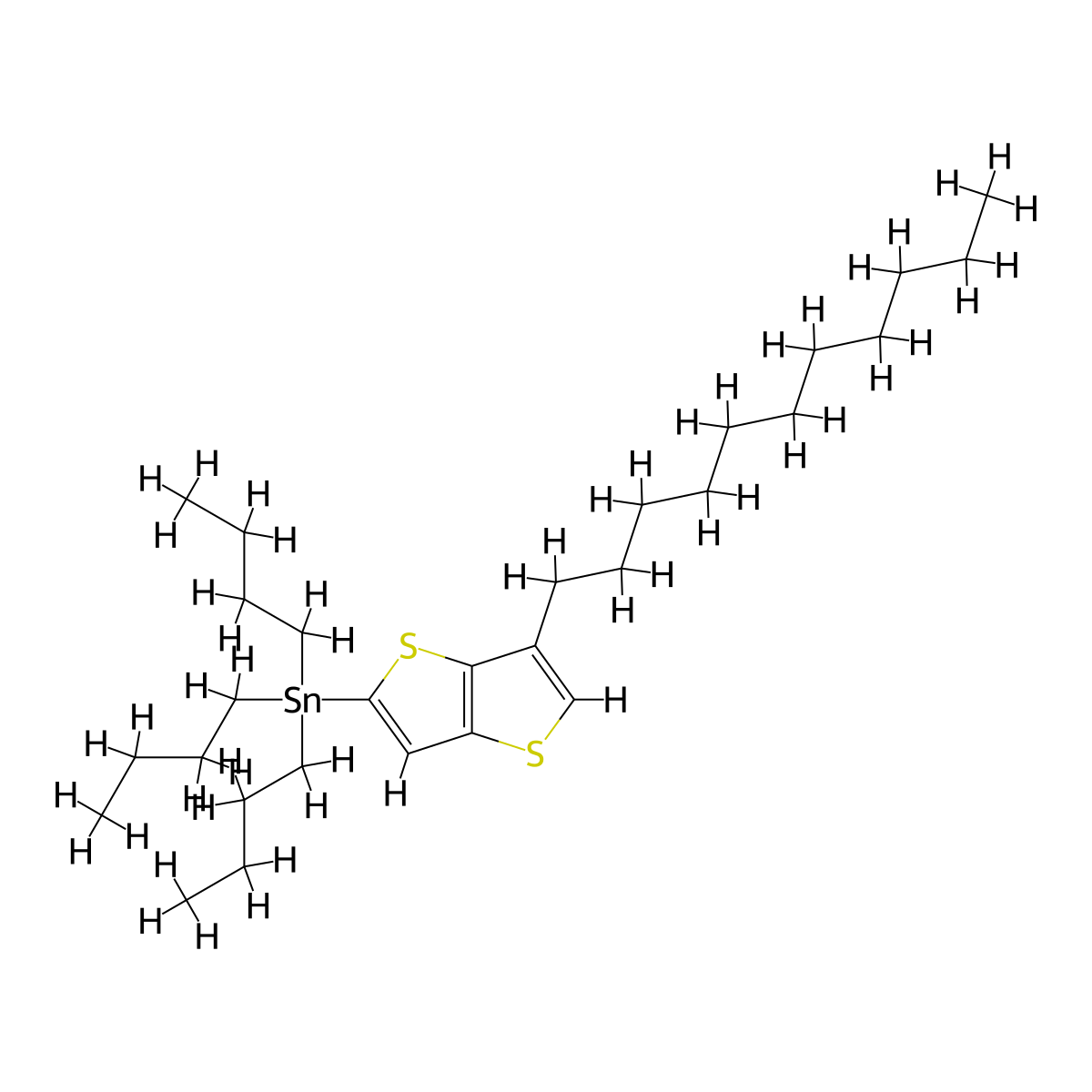 Tributyl(6-undecylthieno[3,2-b]thiophen-2-yl)stannane molecular structure, CAS 2304444-54-8