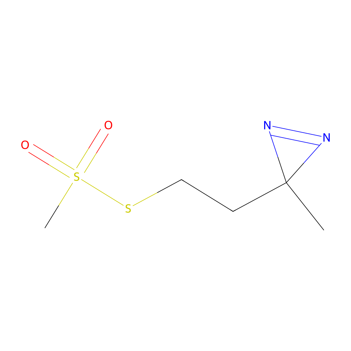 3-[2-(Methanesulfonylsulfanyl)ethyl]-3-methyl-3H-diazirine molecular structure, CAS 2304447-17-2