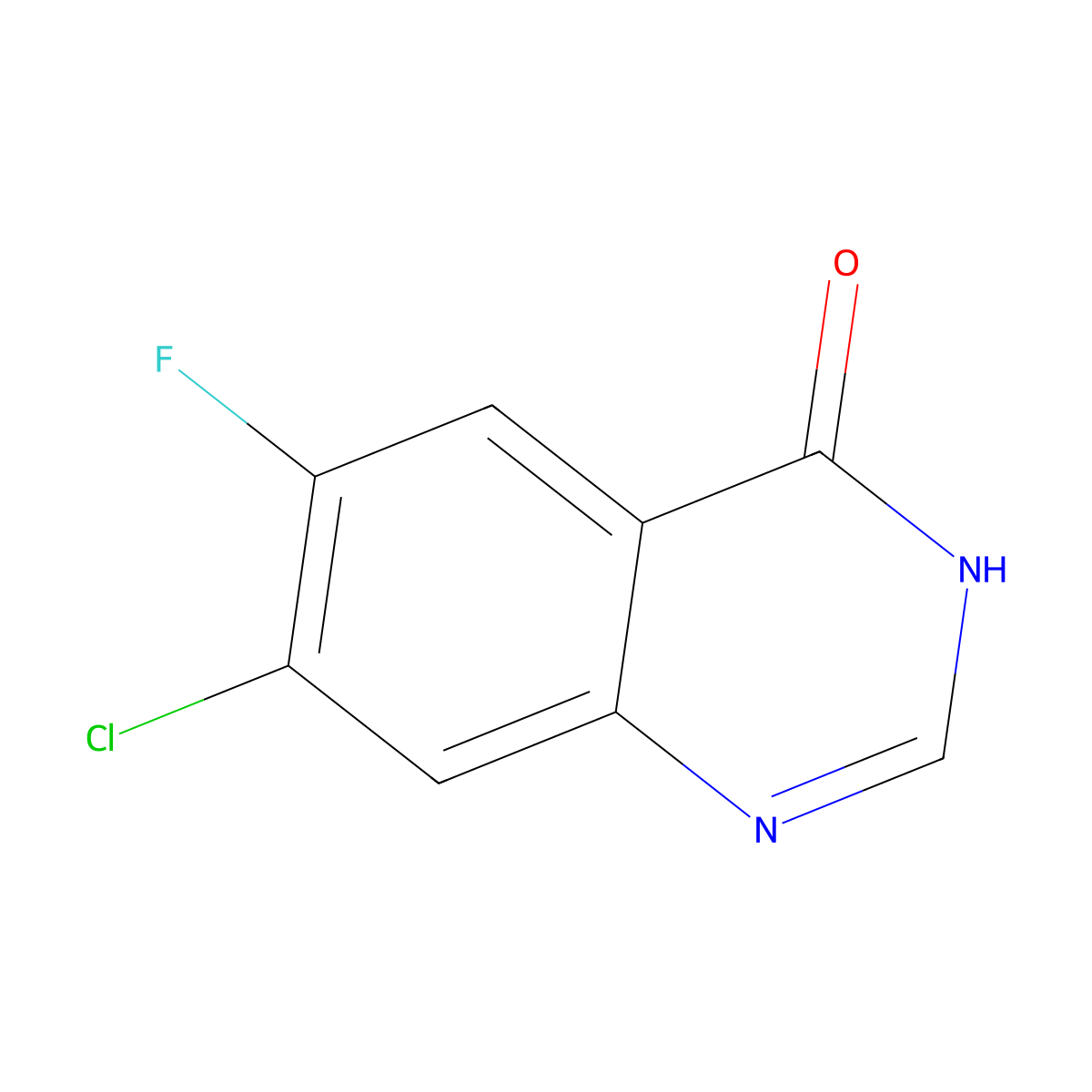 7-Chloro-6-fluoroquinazolin-4(3H)-one molecular structure, CAS 2304448-17-5