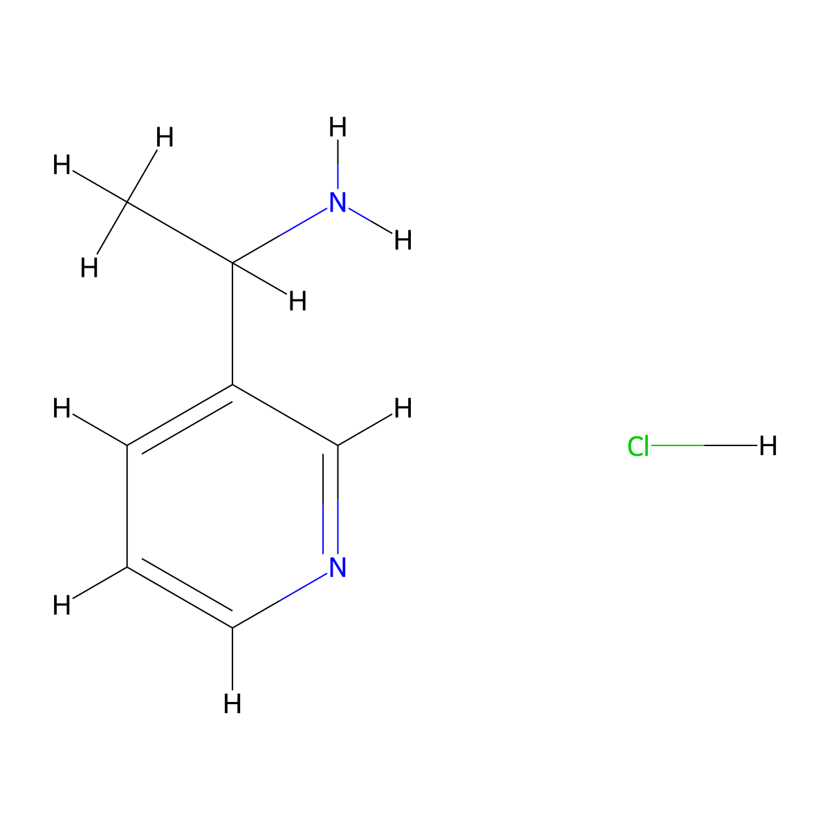 1-(Pyridin-3-yl)ethanamine hydrochloride molecular structure, CAS 2304450-40-4