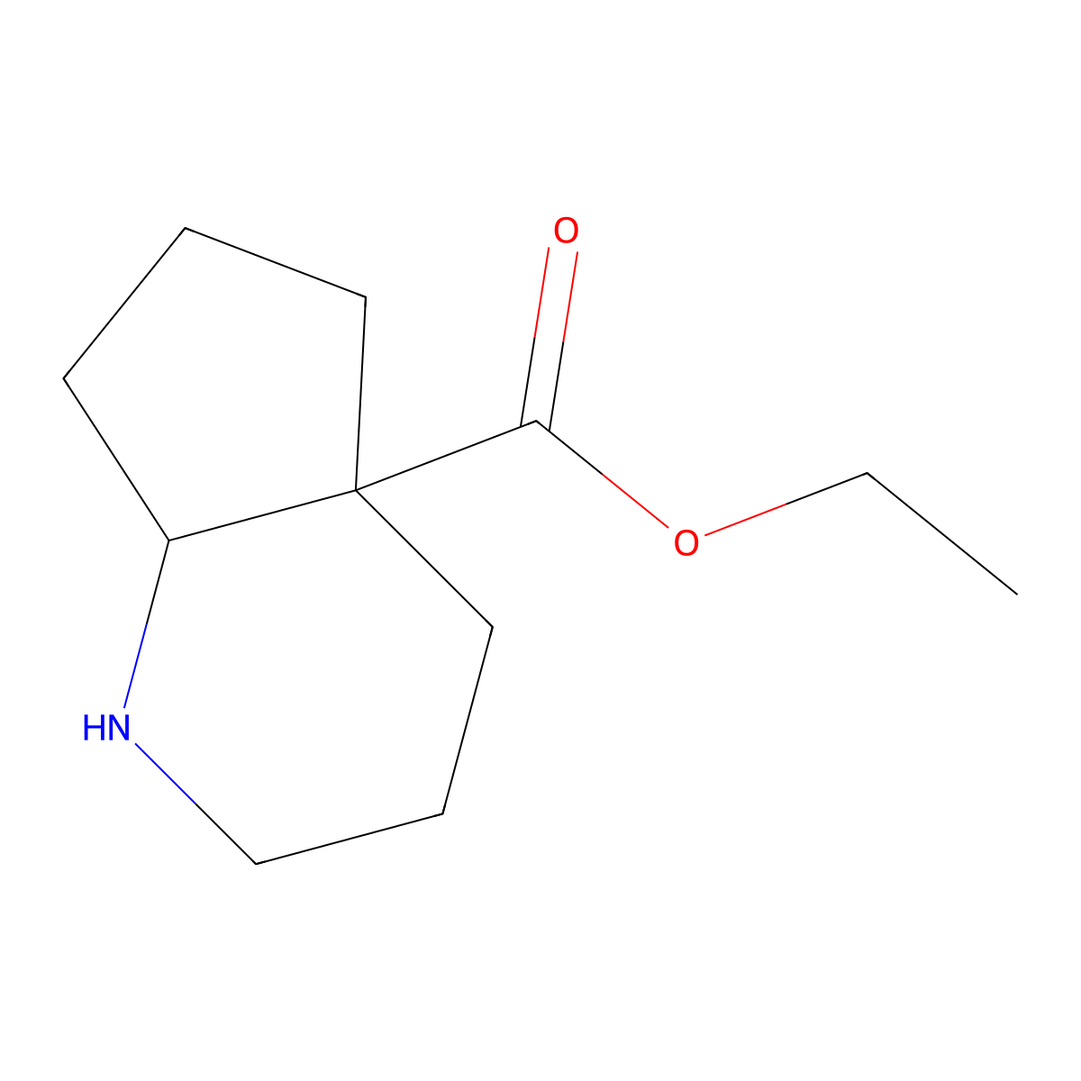 rac-ethyl (4aR,7aS)-octahydro-1H-cyclopenta[b]pyridine-4a-carboxylate molecular structure, CAS 2304454-94-0