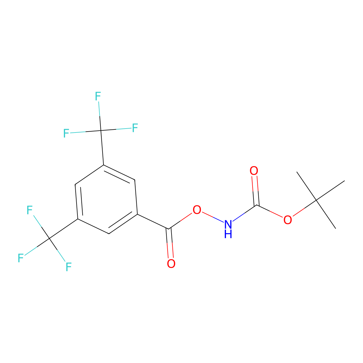 [(Tert-butoxy)carbonyl]amino 3,5-bis(trifluoromethyl)benzoate molecular structure, CAS 2304455-40-9