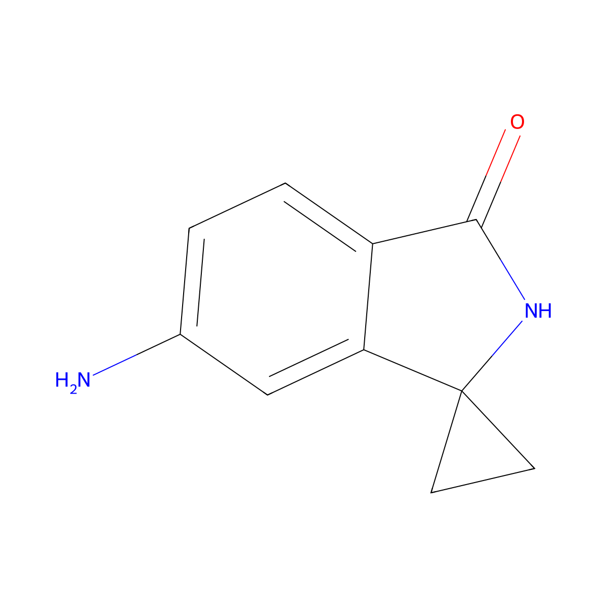 6'-Aminospiro[cyclopropane-1,1'-isoindolin]-3'-one molecular structure, CAS 2304495-90-5
