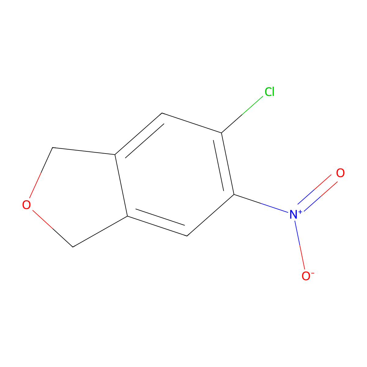 5-Chloro-6-nitro-1,3-dihydro-2-benzofuran molecular structure, CAS 2304496-02-2