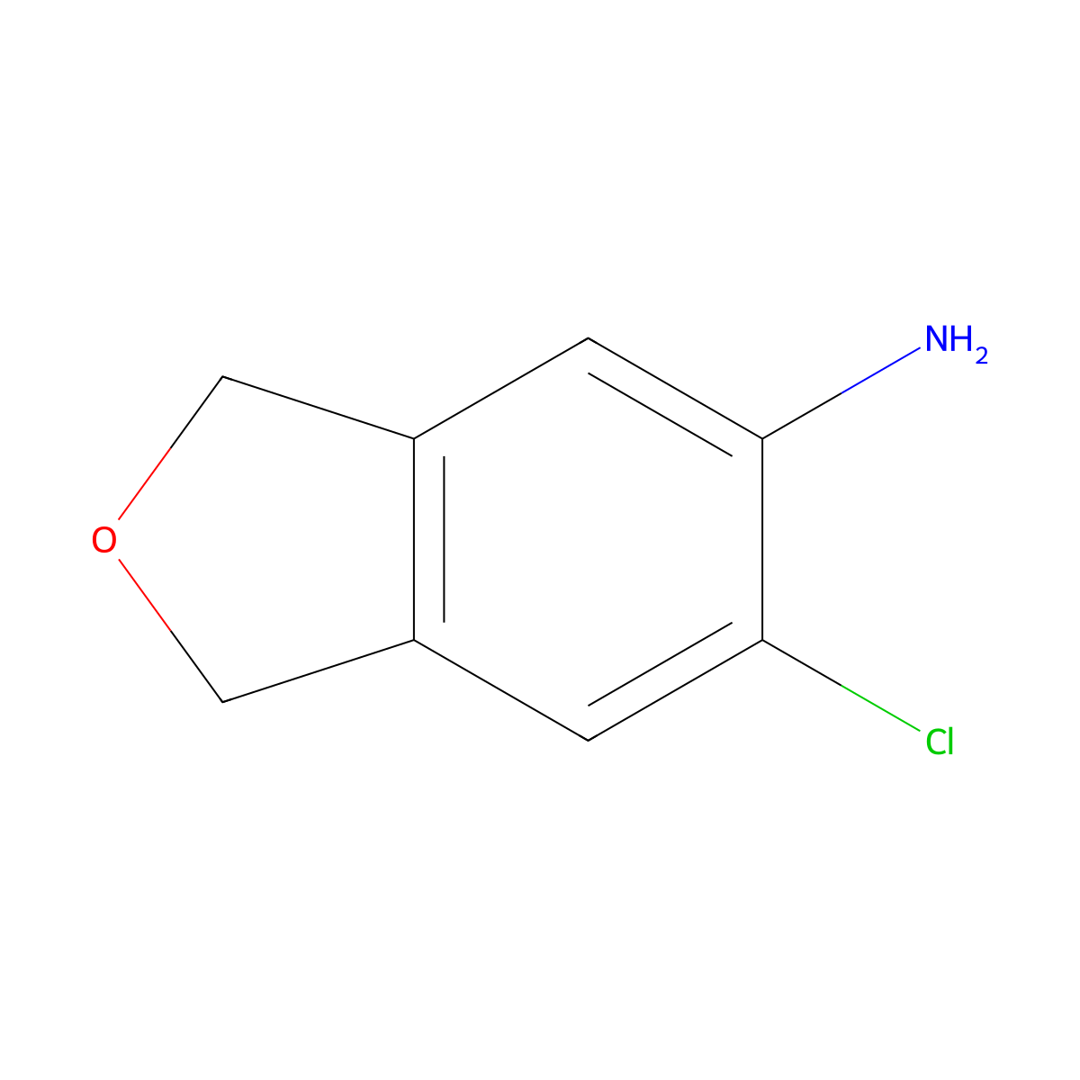6-Chloro-1,3-dihydro-2-benzofuran-5-amine molecular structure, CAS 2304496-03-3