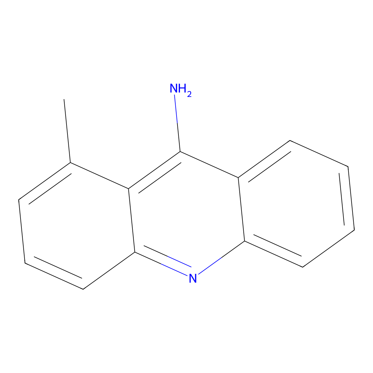 Acridine, 9-amino-1-methyl- molecular structure, CAS 23045-11-6