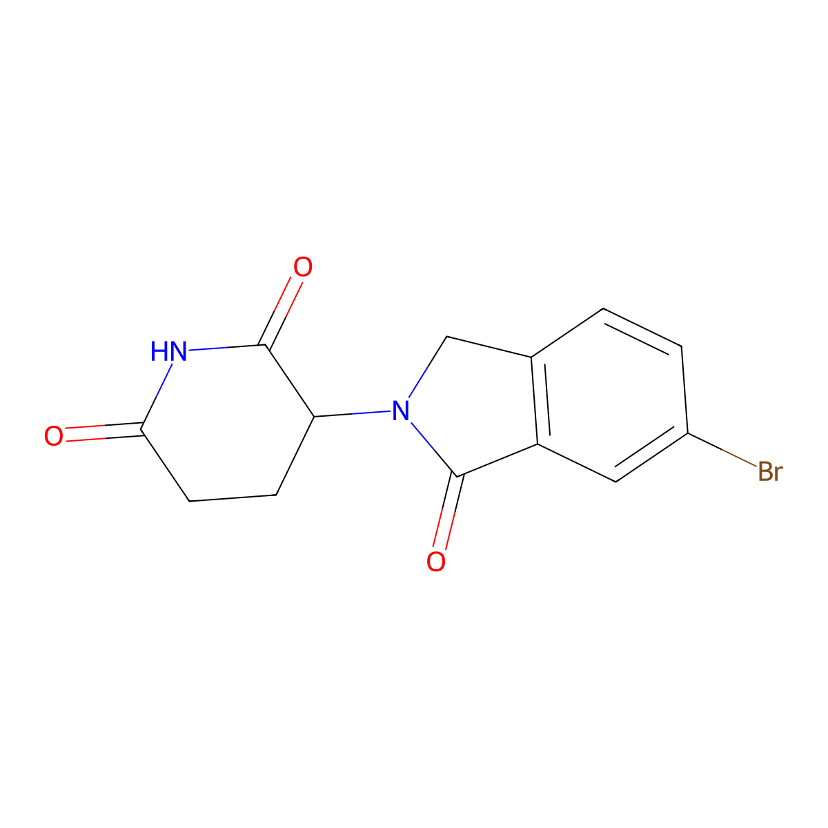 3-(6-bromo-1-oxo-2,3-dihydro-1H-isoindol-2-yl)piperidine-2,6-dione molecular structure, CAS 2304513-76-4