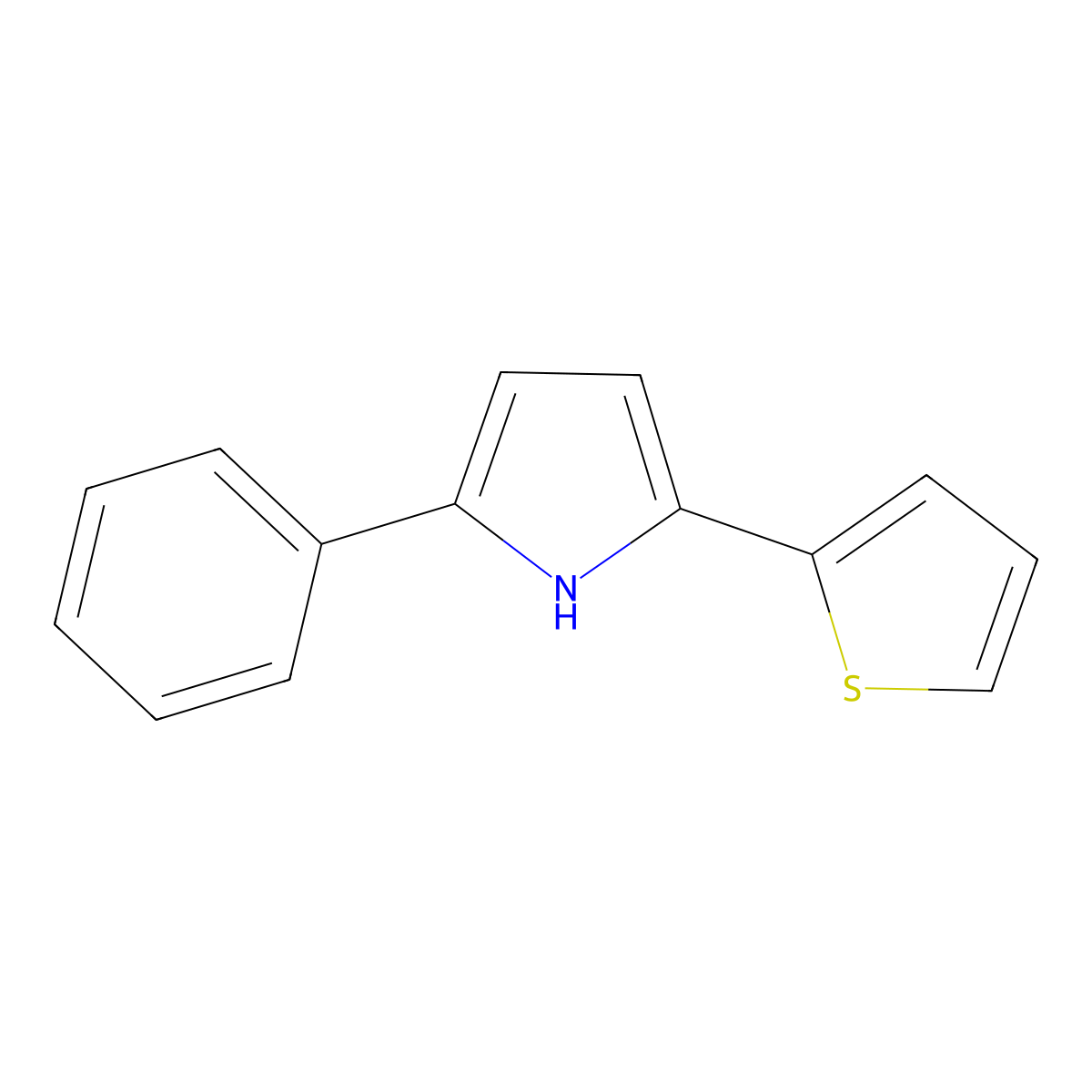 2-phenyl-5-(thiophen-2-yl)-1H-pyrrole molecular structure, CAS 2304527-98-6