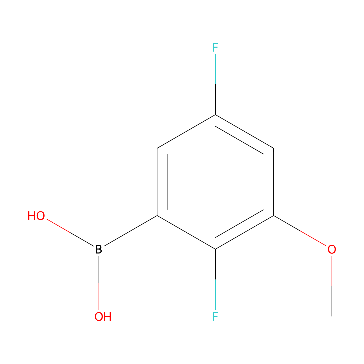 (2,5-Difluoro-3-methoxyphenyl)boronic acid molecular structure, CAS 2304545-87-5