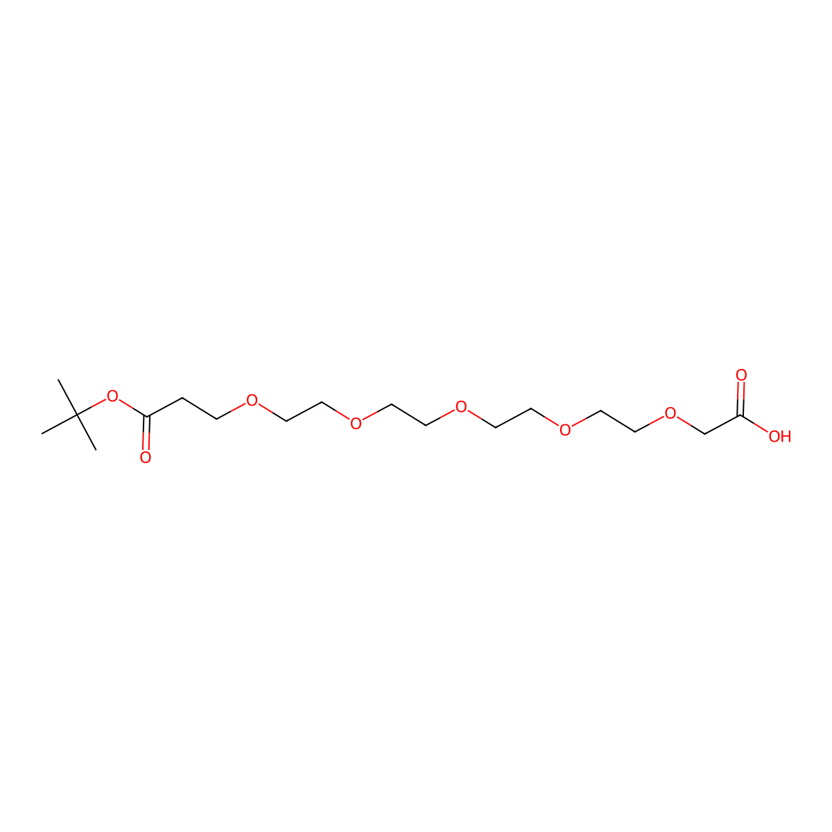 Acid-C1-PEG5-Boc molecular structure, CAS 2304558-22-1