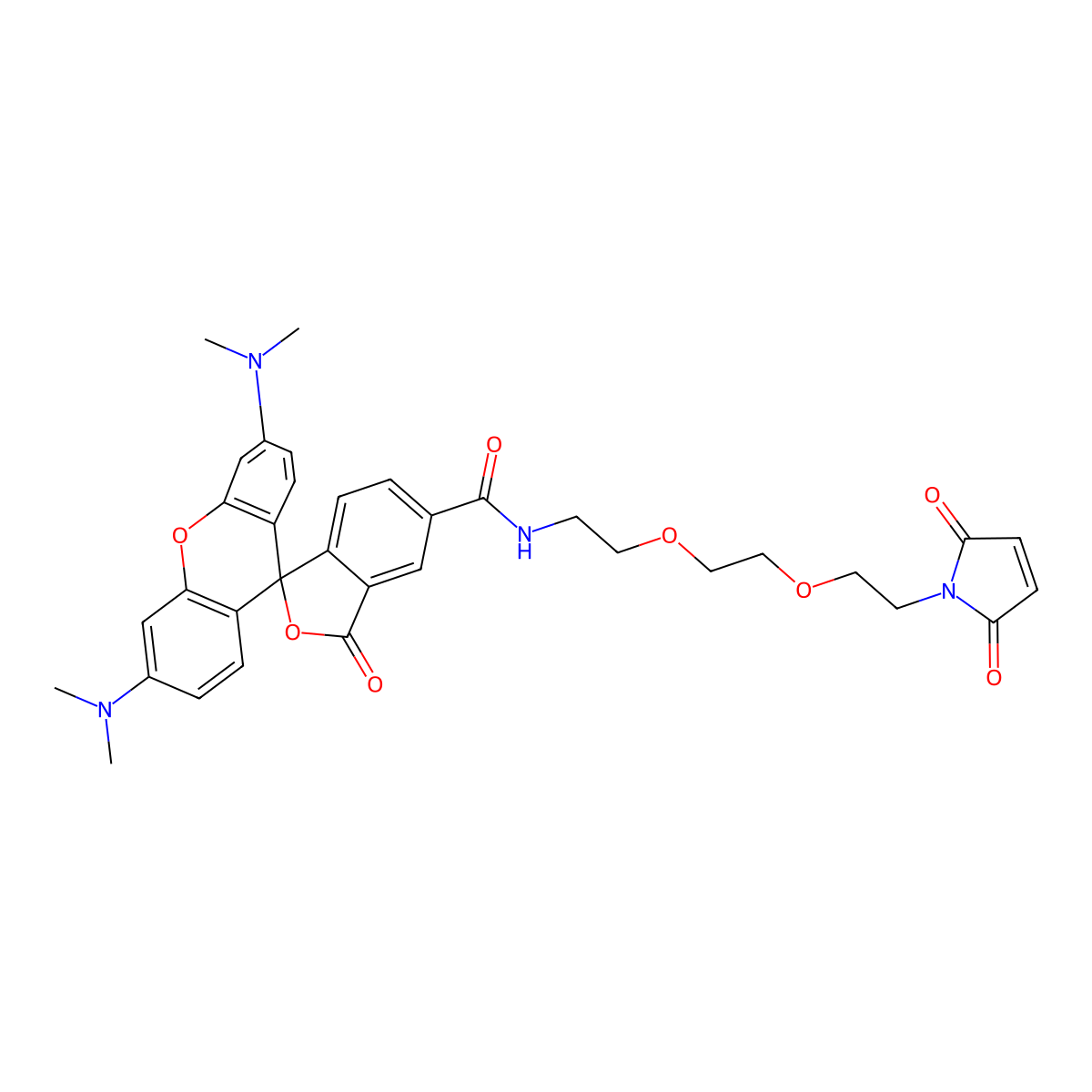 TAMRA-PEG2-Maleimide molecular structure, CAS 2304558-24-3