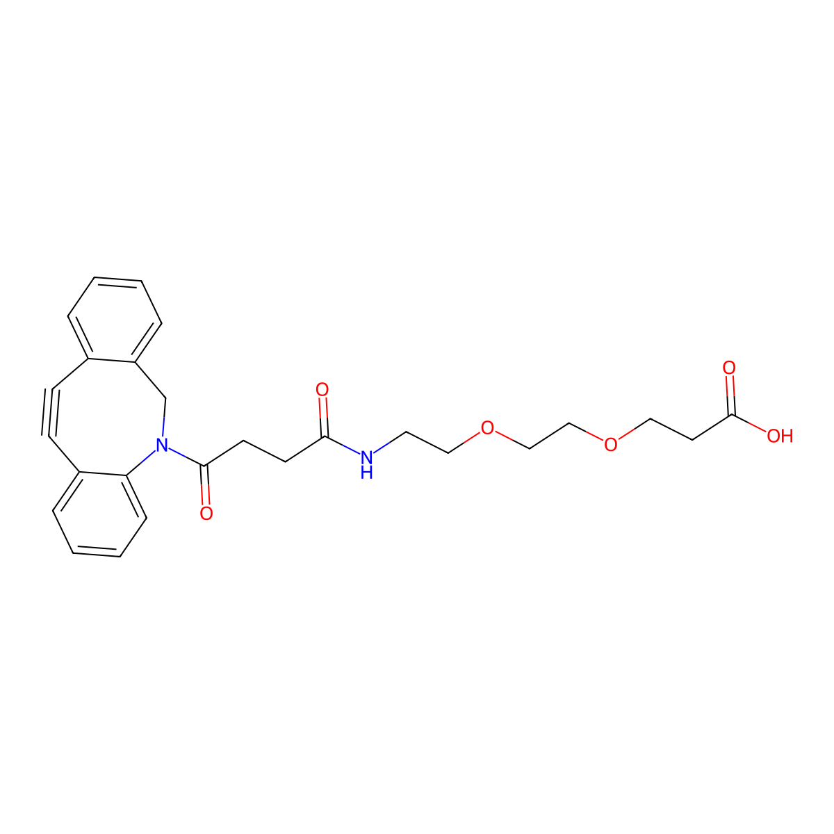 DBCO-PEG2-acid molecular structure, CAS 2304558-25-4