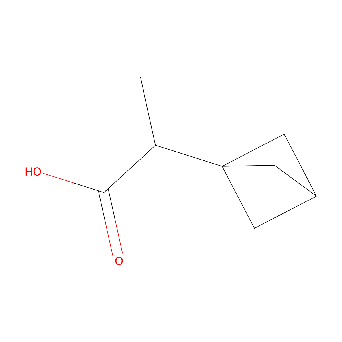(S)-2-(Bicyclo[1.1.1]pentan-1-yl)propanoic acid molecular structure, CAS 2304561-21-3