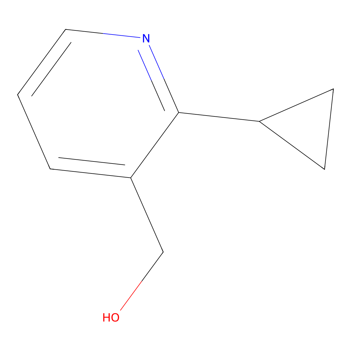 (2-Cyclopropylpyridin-3-YL)methanol molecular structure, CAS 2304579-62-0