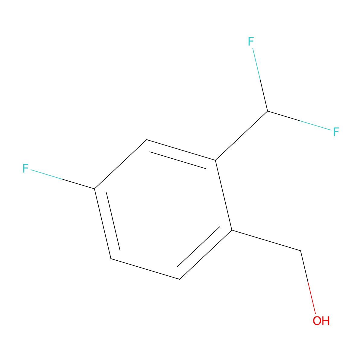 [2-(Difluoromethyl)-4-fluorophenyl]methanol molecular structure, CAS 2304580-30-9
