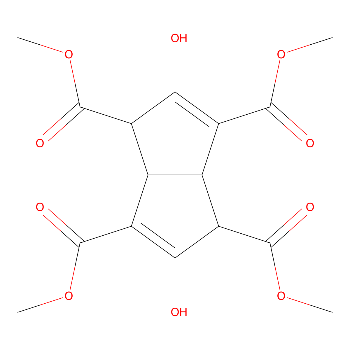 (3aR,6aR)-tetramethyl 2,5-dihydroxy-1,3a,4,6a-tetrahydropentalene-1,3,4,6-tetracarboxylate molecular structure, CAS 2304583-69-3