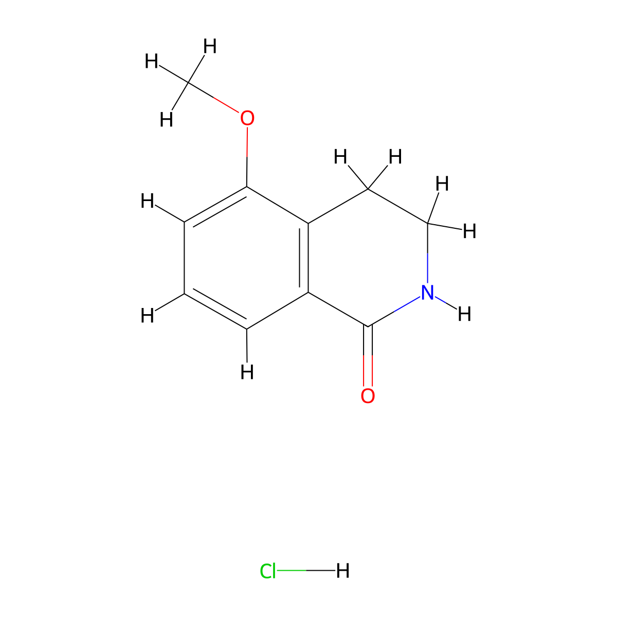 5-Methoxy-3,4-dihydroisoquinolin-1(2H)-one hcl molecular structure, CAS 2304583-78-4