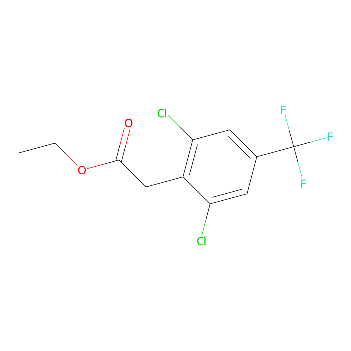 Ethyl 2,6-dichloro-4-(trifluoromethyl)phenylacetate molecular structure, CAS 2304583-81-9