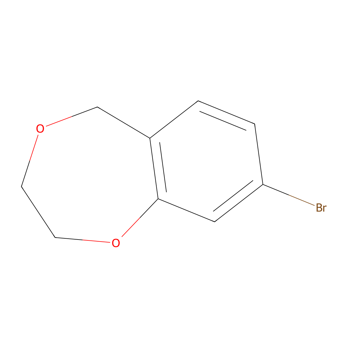 8-Bromo-2,3-dihydro-5H-benzo[E][1,4]dioxepine molecular structure, CAS 2304583-84-2
