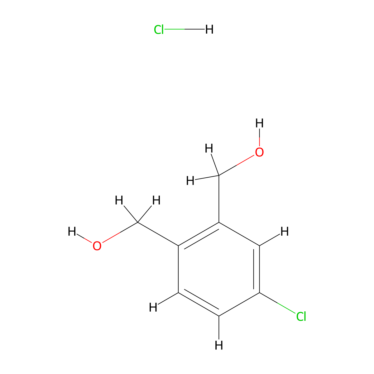 (4-Chloro-1,2-phenylene)dimethanol hcl molecular structure, CAS 2304584-02-7