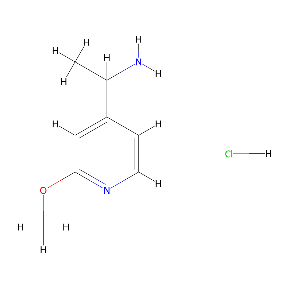 1-(2-Methoxypyridin-4-yl)ethanamine hydrochloride molecular structure, CAS 2304584-19-6