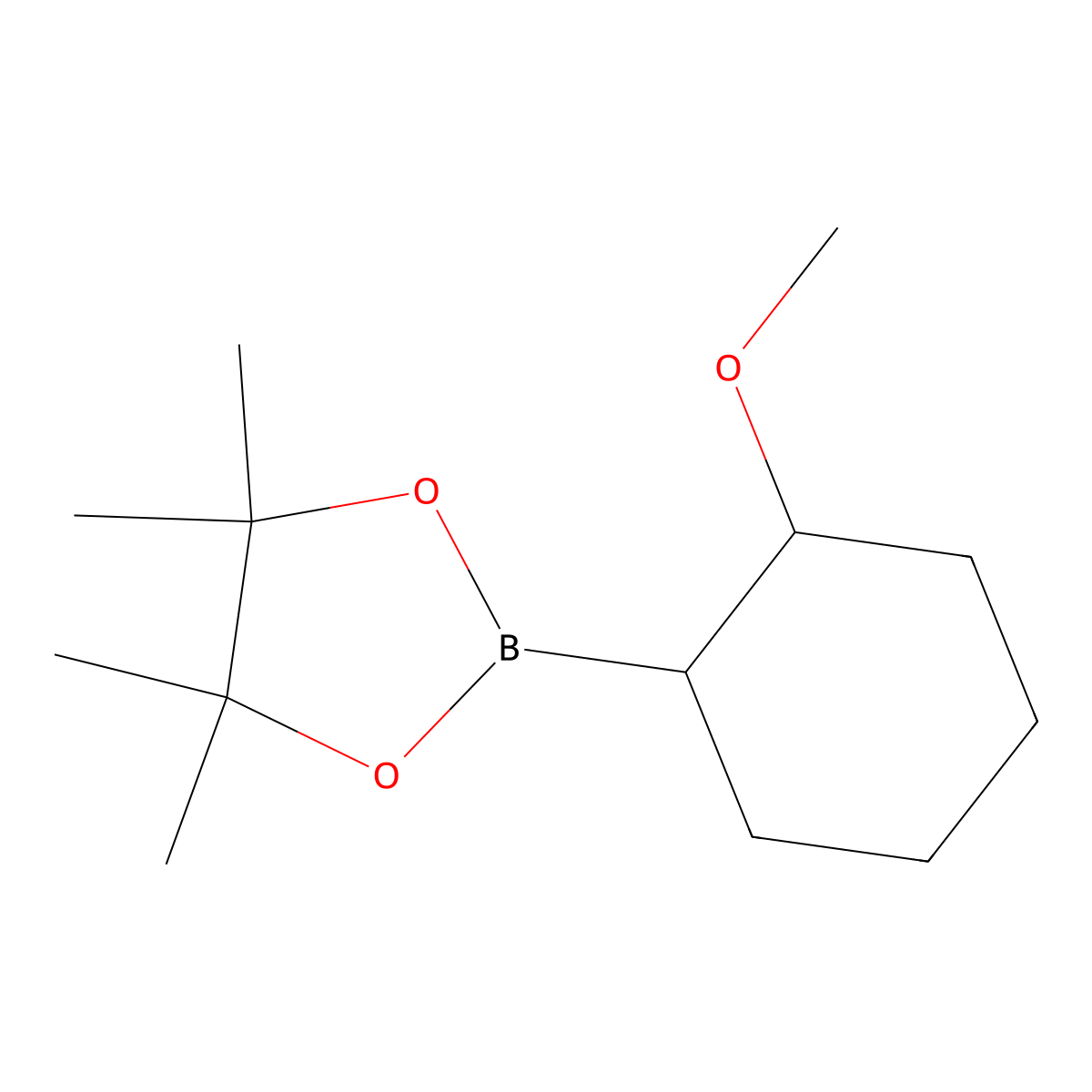 2-(2-Methoxycyclohexyl)-4,4,5,5-tetramethyl-1,3,2-dioxaborolane molecular structure, CAS 2304631-42-1
