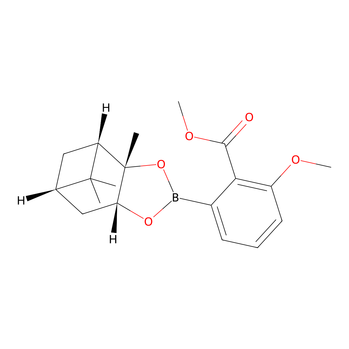 Methyl 2-methoxy-6-((3AS,4S,6S,7AR)-3A,5,5-trimethylhexahydro-4,6-methanobenzo[D][1,3,2]dioxaborol-2-YL)benzoate molecular structure, CAS 2304631-58-9