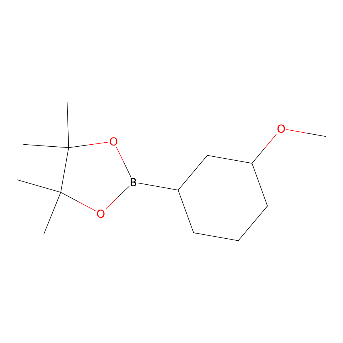2-(3-Methoxycyclohexyl)-4,4,5,5-tetramethyl-1,3,2-dioxaborolane molecular structure, CAS 2304631-61-4